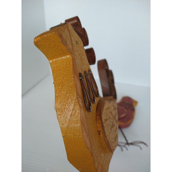 Wooden Metal Bird Statue Sculpture Folk Art Primitive Farm chicken decor - Picture 13 of 16